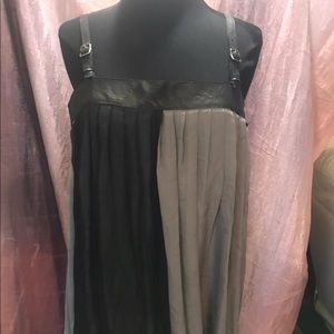 Lovely Aristocracy Pleated Dress w/ leather straps